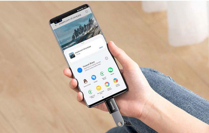 Перехідник Baseus Ingenuity Series Mini OTG Adaptor USB-C to USB-A Black (ZJJQ000001) - фото 5 Перехідник Baseus Ingenuity Series Mini OTG Adaptor USB-C to USB-A Black (ZJJQ000001) - фото 5