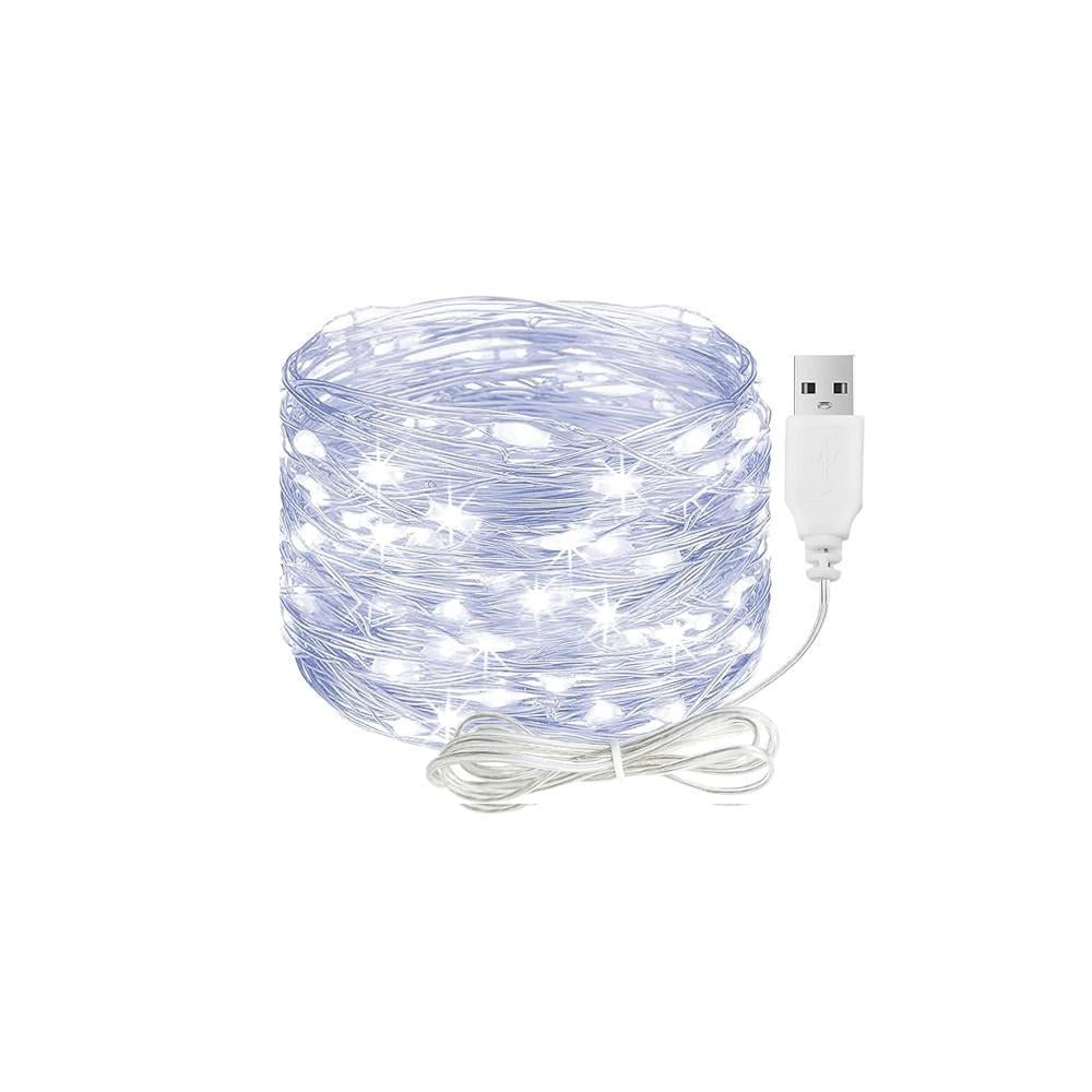 Гірлянда-нитка світлодіодна Краплі роси 5 м 50 LED-ламп USB Білий (3000003893) - фото 1 Гірлянда-нитка світлодіодна Краплі роси 5 м 50 LED-ламп USB Білий (3000003893) - фото 1