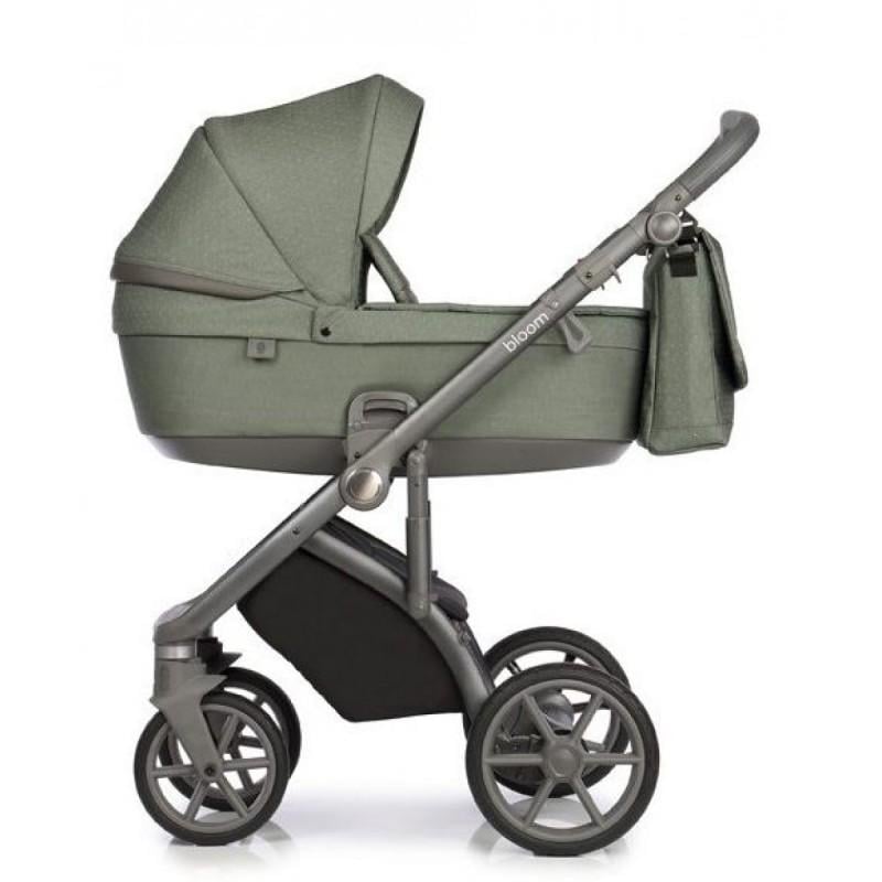 Коляска Roan Bloom універсальна 2в1 з багажним кошиком та сумкою Green dots Коляска Roan Bloom універсальна 2в1 з багажним кошиком та сумкою Green dots