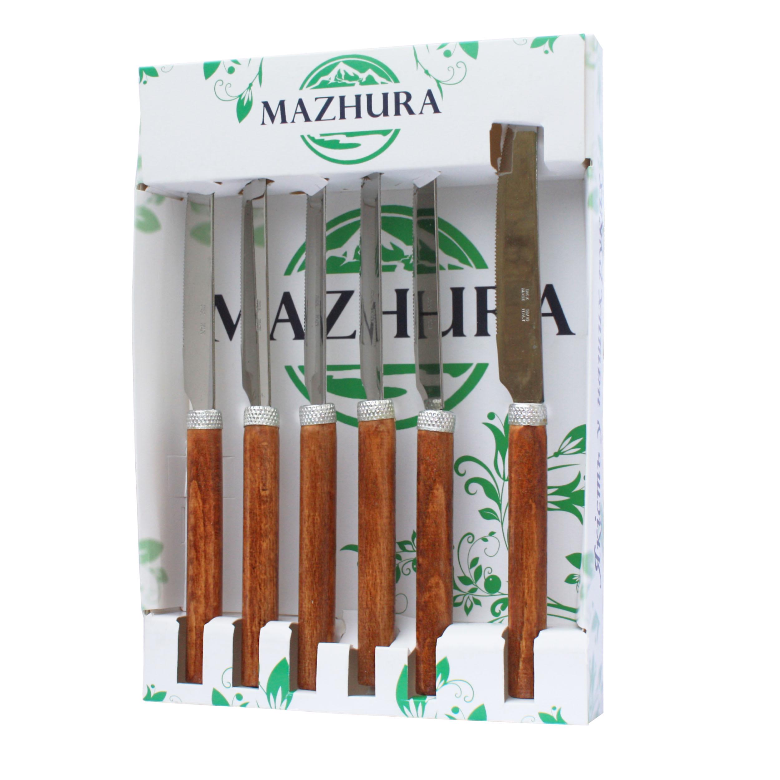 Набор ножей Mazhura Wood walnut 6 приборов (mz505662)