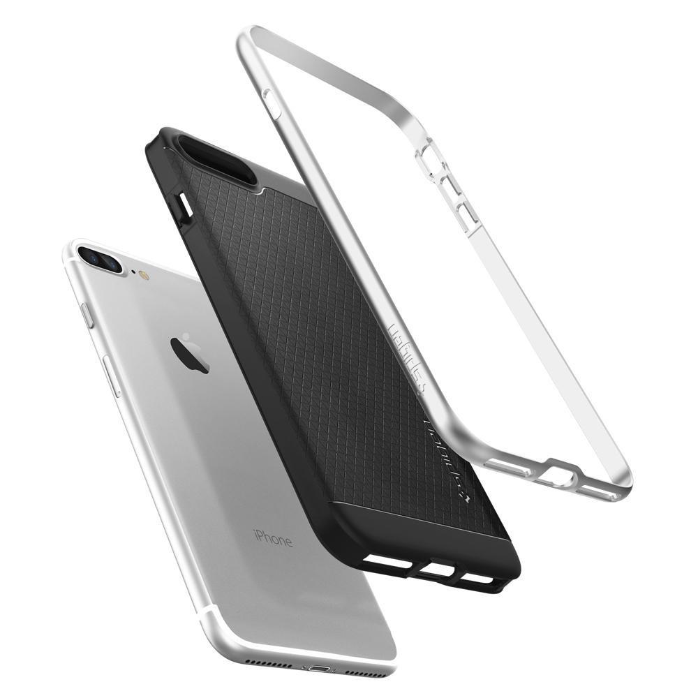 Чехол Spigen Neo Hybrid для iPhone 7/8 Plus Satin Silver серебристый - фото 3