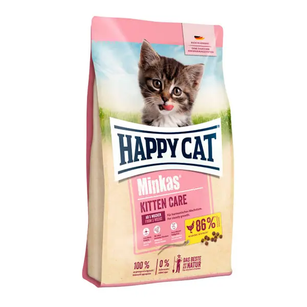 Корм для котят с 13 недели Happy Cat Minkas Jun Care 10 кг Корм для котят с 13 недели Happy Cat Minkas Jun Care 10 кг