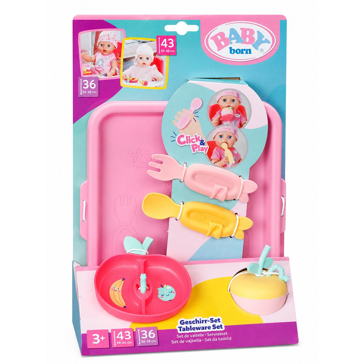 Набір посуду для ляльки Baby Born Миле годування Різнокольоровий (AA12346319)