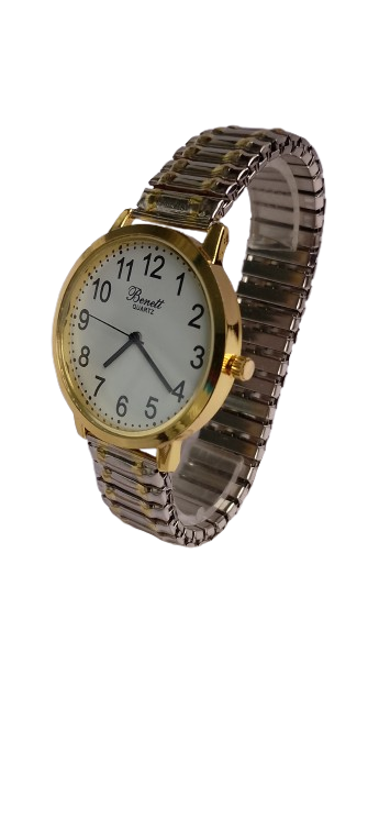 Часы мужские Benett на браслете d-40 Gold White Silver (3831)