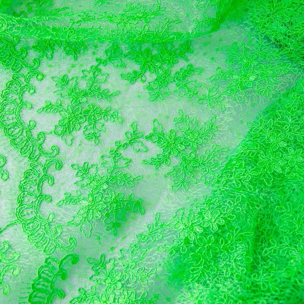 Ткань гипюр Красавица Салат (11742)