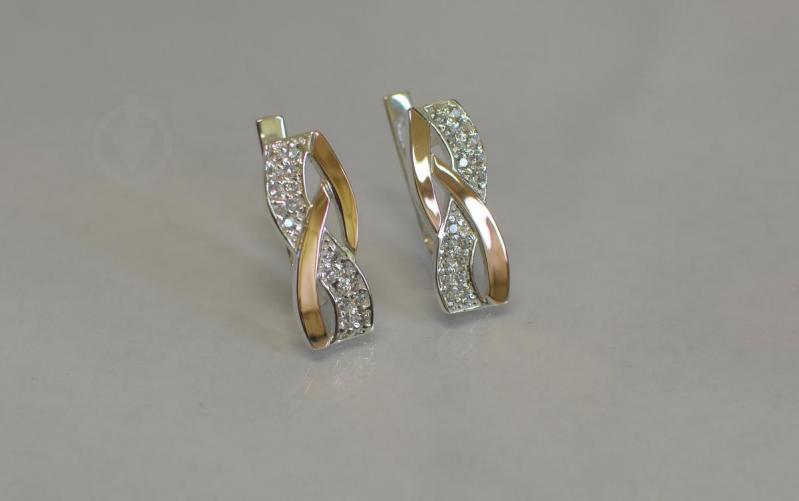 Серебряные серьги Sil с фианитами 103s Прозрачный (Sil-916)