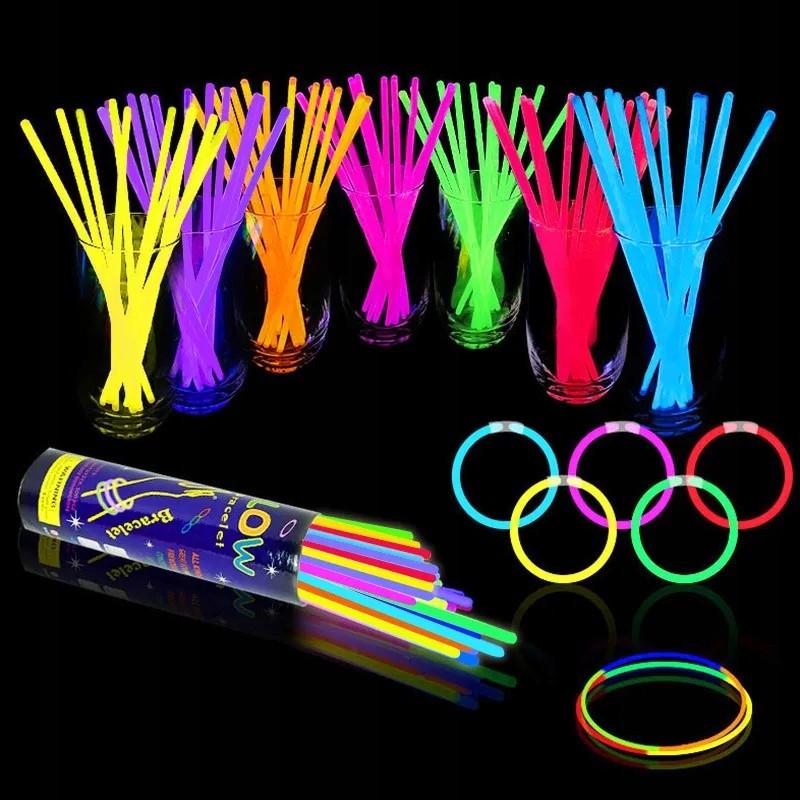 Браслети флуоресцентні Fluoric Chemical Light Glow Sticks 100 шт. - фото 3