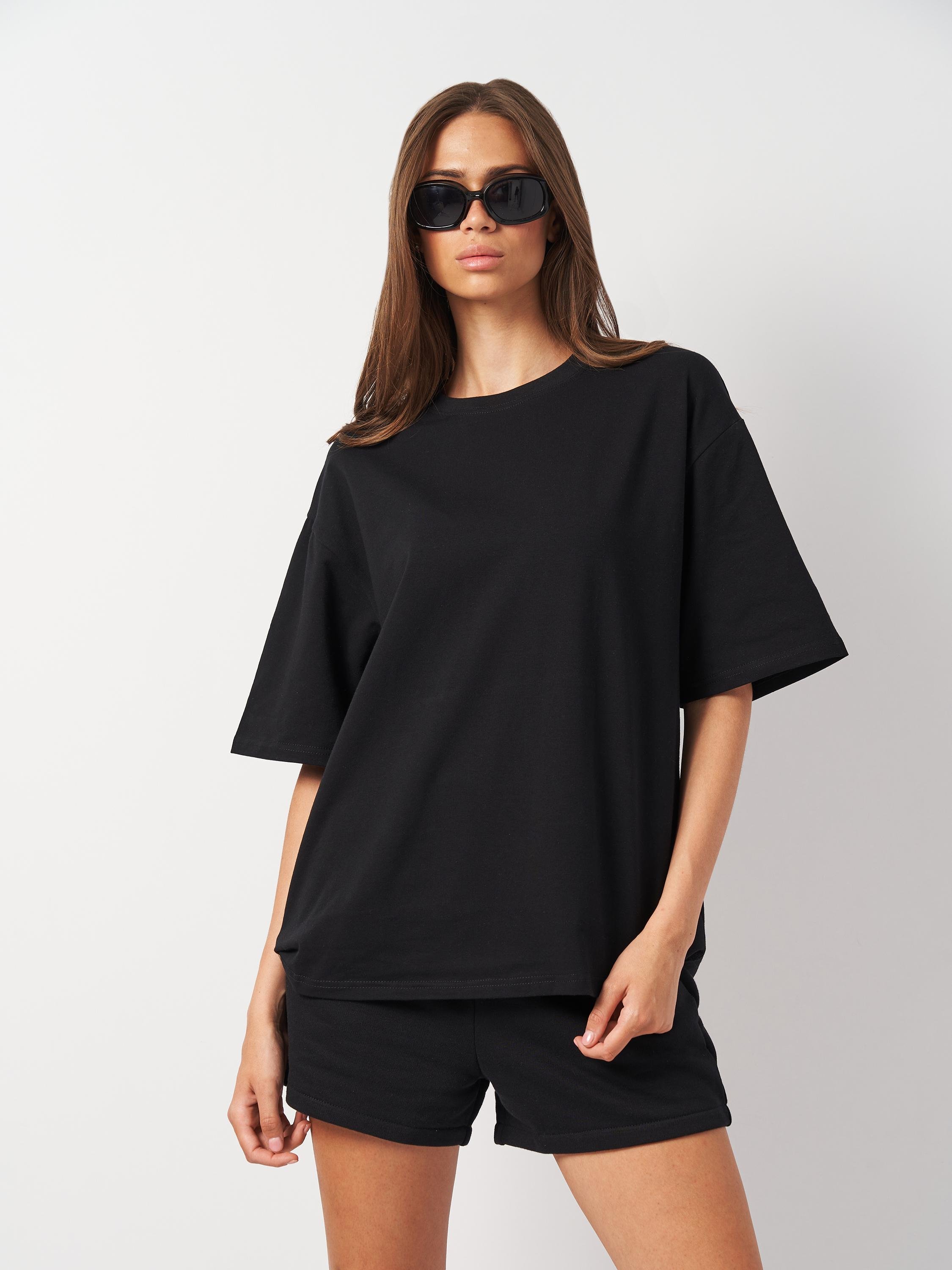 Футболка женская оверсайз ROZA 231105 S Черный (4824005697227) - фото 7 Футболка женская оверсайз ROZA 231105 S Черный (4824005697227) - фото 7