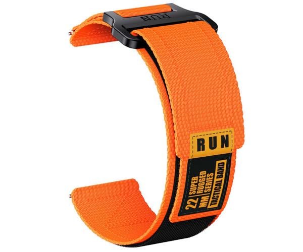 Ремешок Nylon Run для смарт-часов Amazfit Bip 6/5/T-Rex 3 с универсальным креплением 22 мм Оранжевый