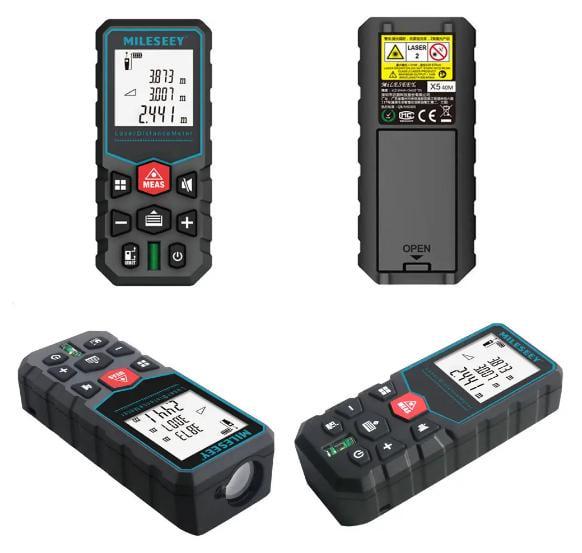 Дальномір лазерний Mileseey X5 вимірювання довжини/площі/об'єму 40 м (27337034) - фото 2
