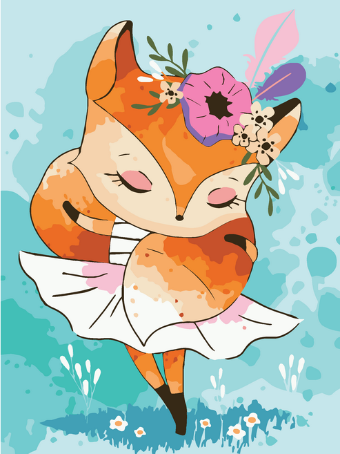 Картина по номерам Brushme Лисичка-танцовщица 30x40 см (MEX7117)