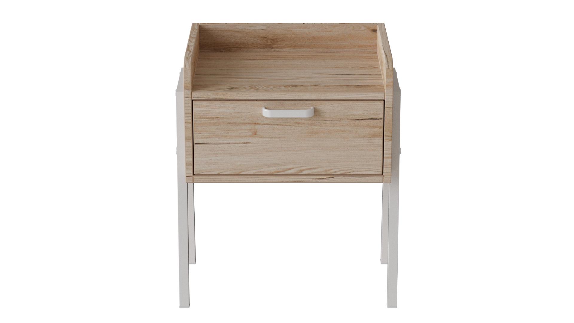 Тумба модульная Ferrum-decor Бетти металл/ДСП 16 мм 540x450x320 мм Белый/Артизан (FRD-102991)