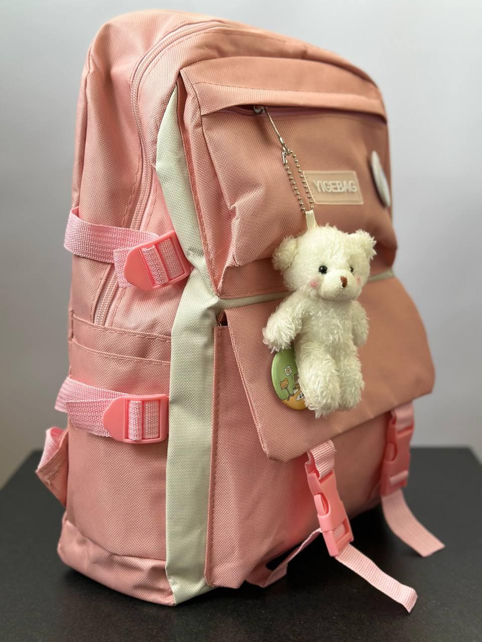 Комлект шкільний рюкзак/сумка/клатч/брелок Рожевий (27795672) - фото 6 Комлект шкільний рюкзак/сумка/клатч/брелок Рожевий (27795672) - фото 6