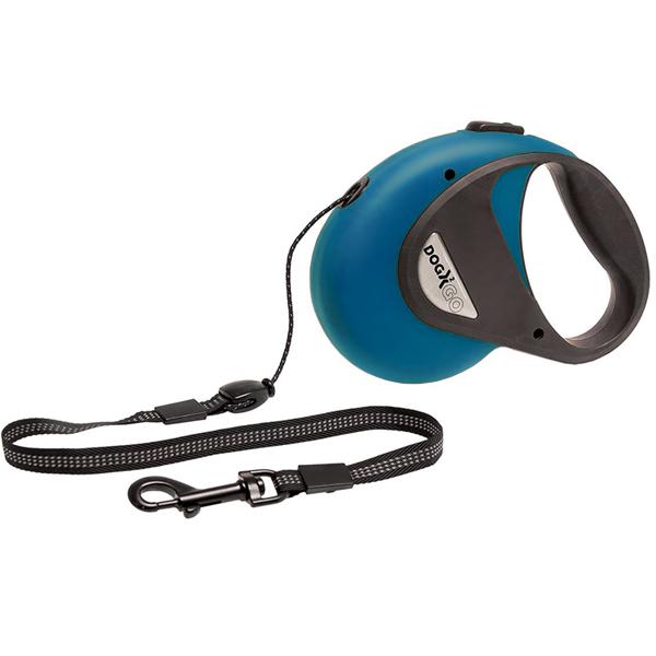 Поводок-рулетка для собак Dogx2GO Cord Flamingo М до 20 кг 8 м Синий (5415245003900)