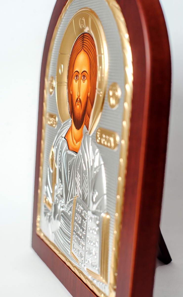 Ікона Спасителя Ісуса арочної форми 14,7х18 см Срібний (EP4-001XAG) - фото 6 Ікона Спасителя Ісуса арочної форми 14,7х18 см Срібний (EP4-001XAG) - фото 6