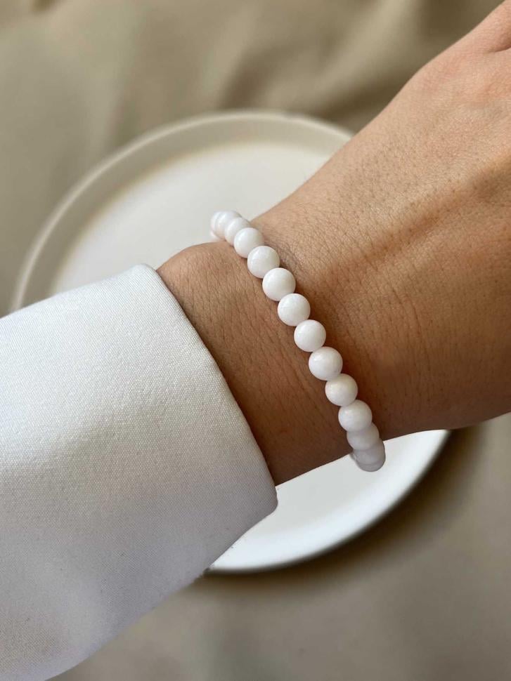 Браслет из белого нефрита (5017)