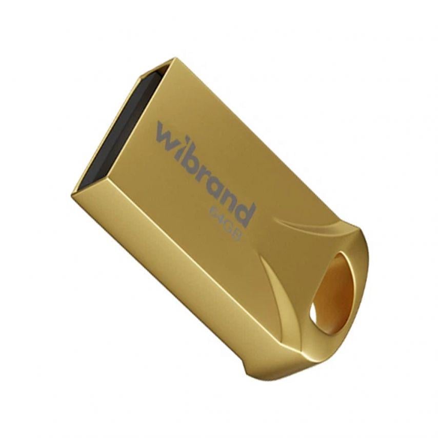 Флеш-пам'ять USB Wibrand Hawk 64GB USB 2.0 Gold Флеш-пам'ять USB Wibrand Hawk 64GB USB 2.0 Gold