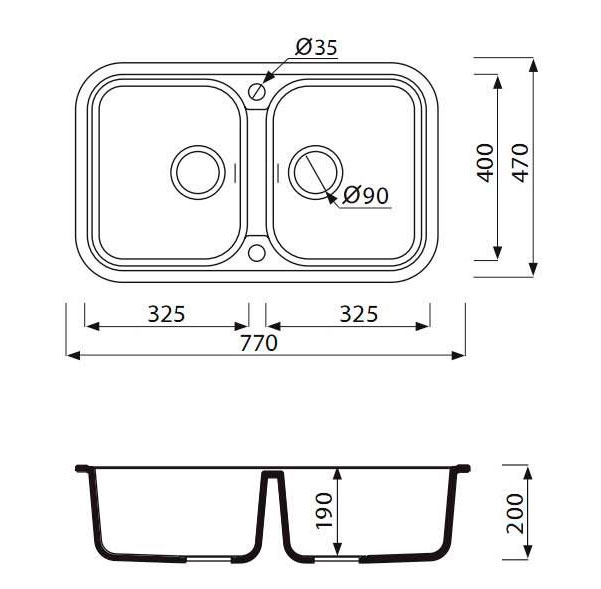 Мойка для кухни Stella Marin гранитная Коричневый - фото 3 Мойка для кухни Stella Marin гранитная Коричневый - фото 3