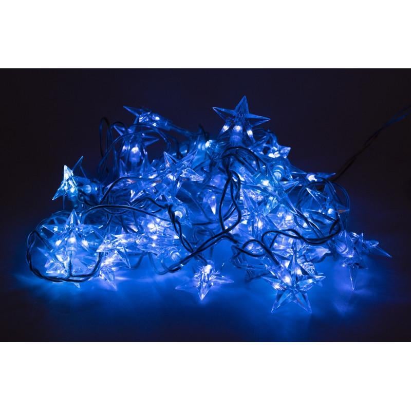 Гирлянда звезды 2,4 м 48LED синий IP20 (050567) Гирлянда звезды 2,4 м 48LED синий IP20 (050567)
