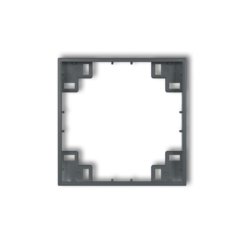 Рамка проміжна Karlik Mini для розетки вимикача одномісна Графітовий матовий (28MRP-1)