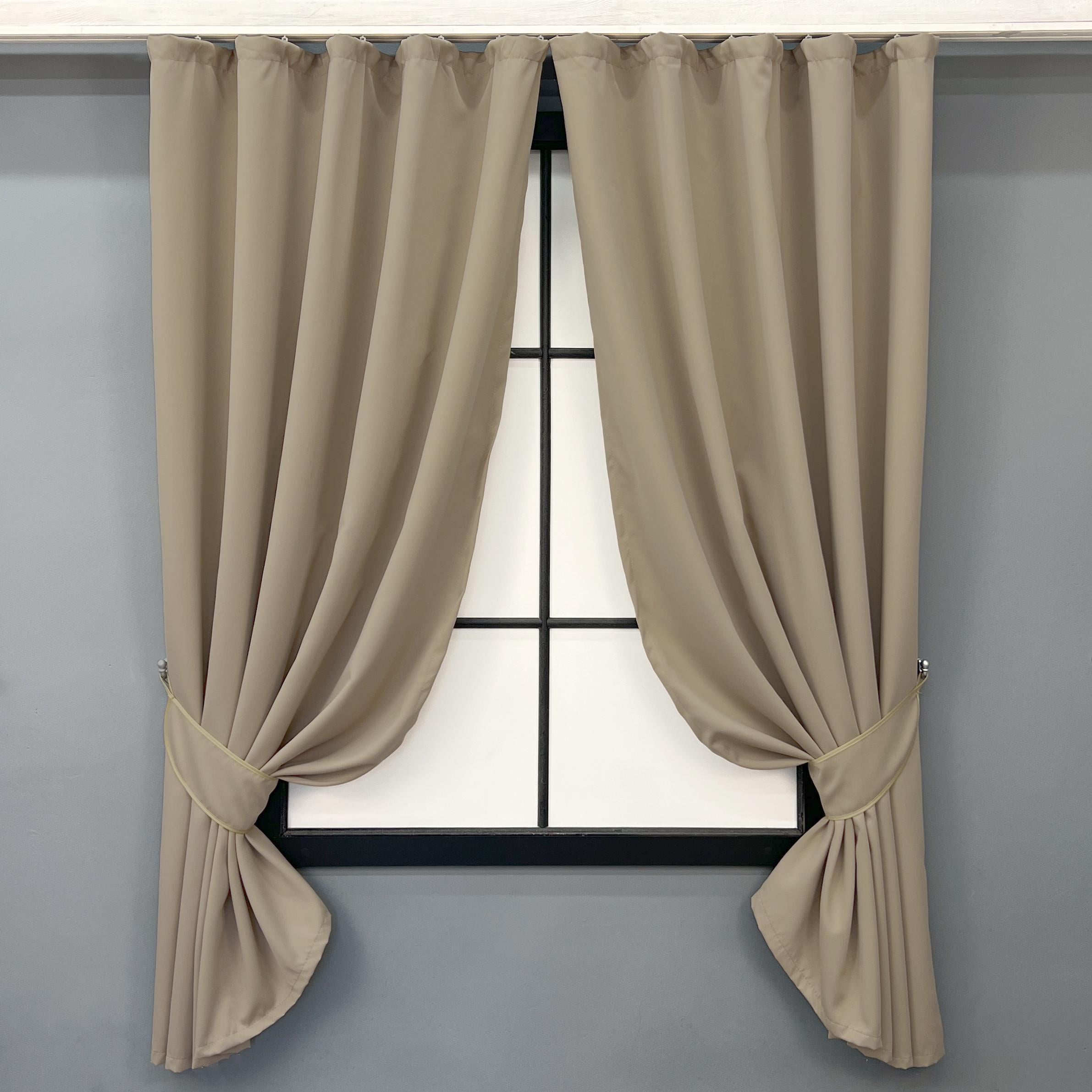 Комплект коротких штор VR-Textil Блэкаут Midnight №1230ш 140х170 см 2 шт. Темный беж (35-0430)