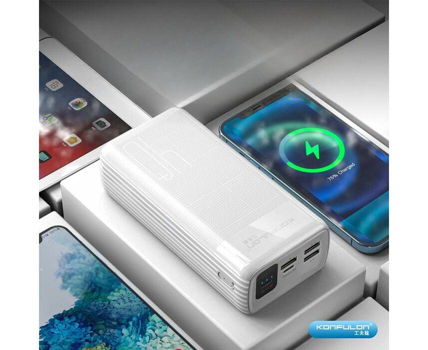 Портативное зарядное устройство Konfulon A21L 40000 mAh White - фото 2 Портативное зарядное устройство Konfulon A21L 40000 mAh White - фото 2