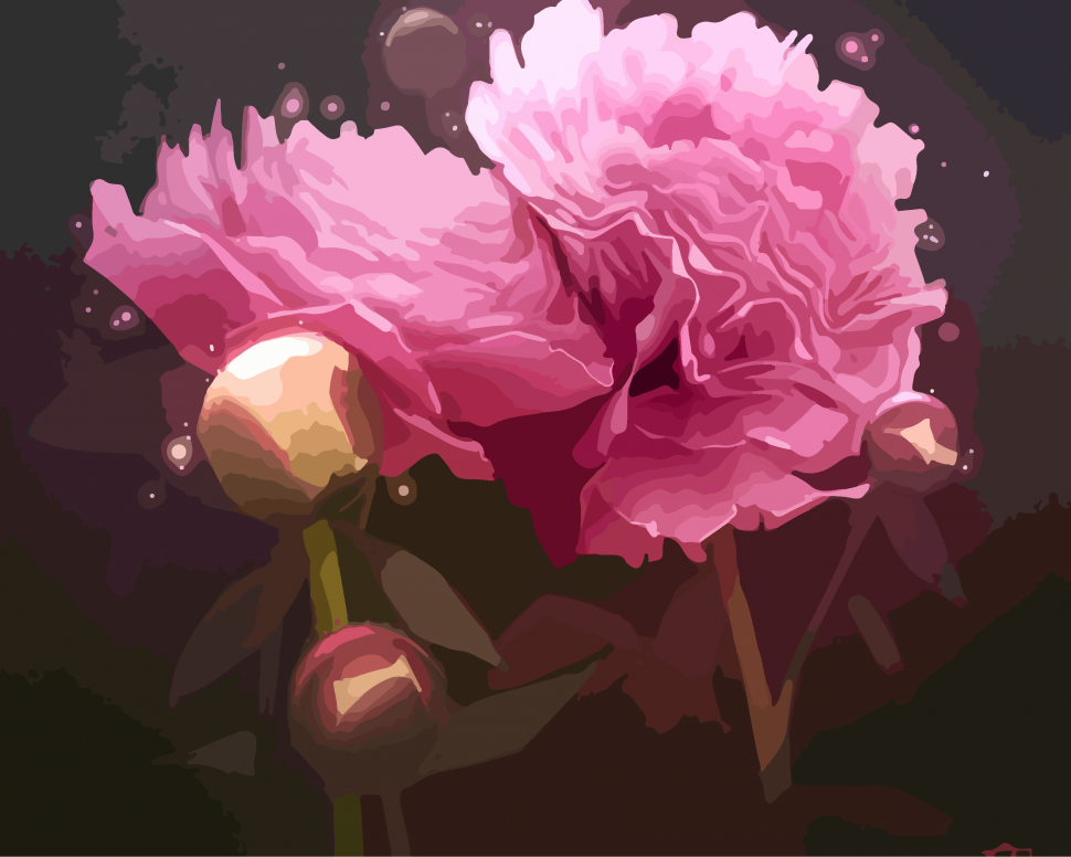 Картина за номерами Art Craft Магічні півонії 40х50 см (12123-AC)