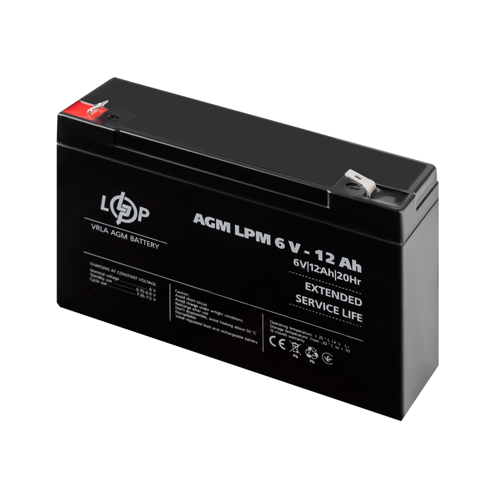 Акумулятор AGM LPM 6V 12 Ah - фото 3