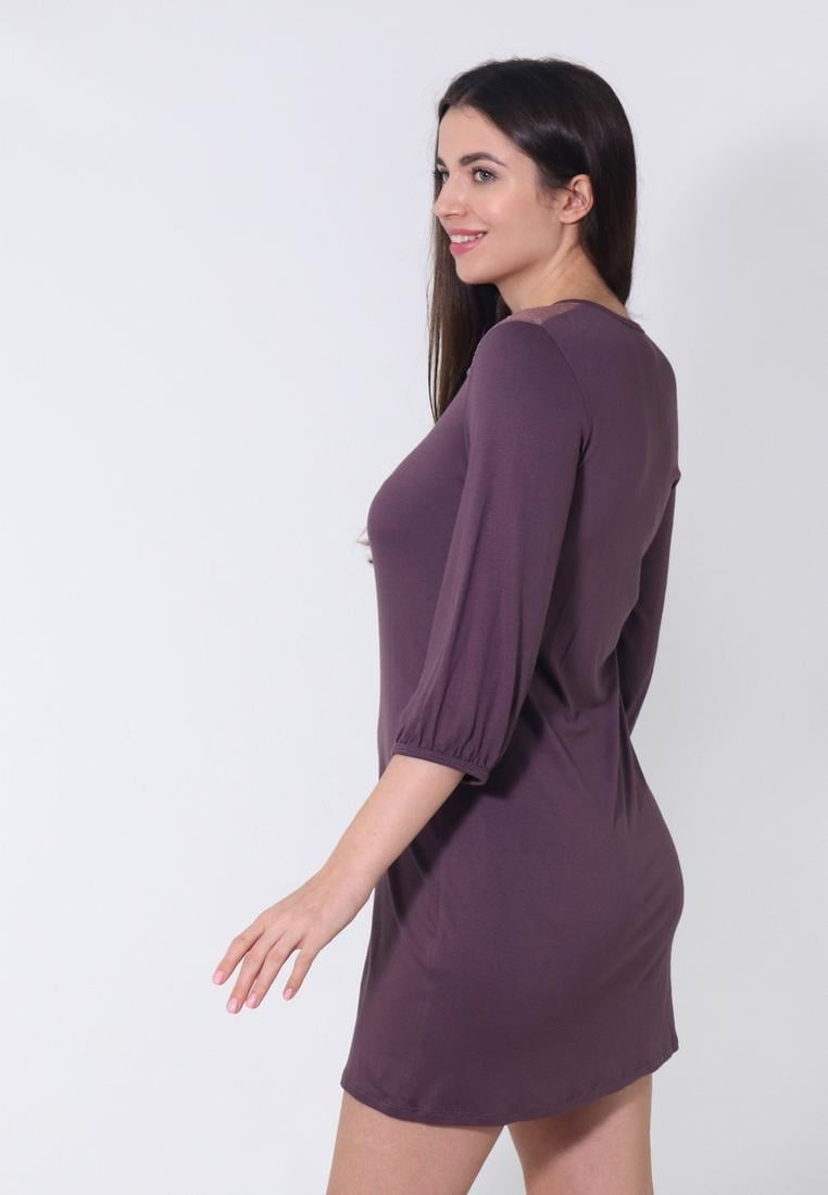 Ночная рубашка N.EL 1260-92-1 M Кофейный - фото 3 Ночная рубашка N.EL 1260-92-1 M Кофейный - фото 3