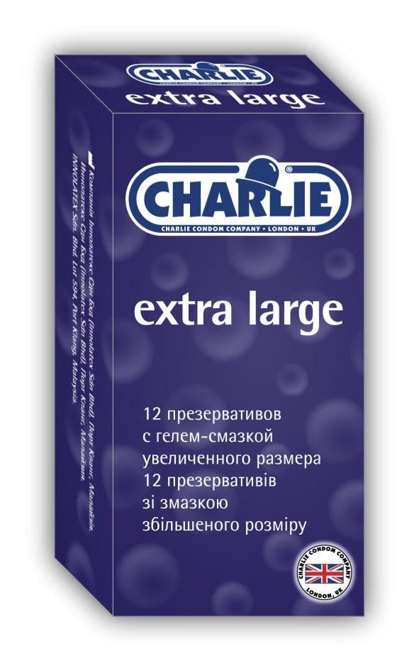 Презервативи CHARLIE латексні збільшеного розміру 12 шт. (15408883)