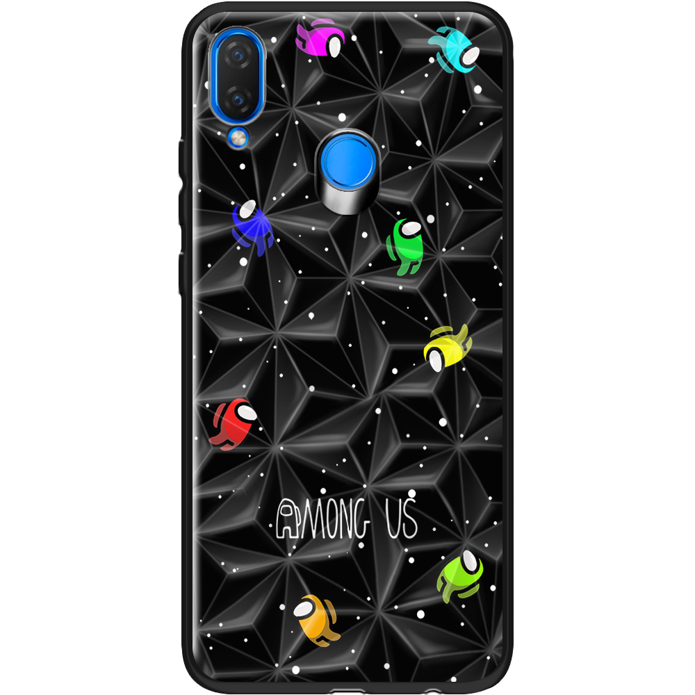 Чохол Boxface Huawei P Smart Plus Among Us Invisible Чорний силікон із призмою (34912-bk76-37847)