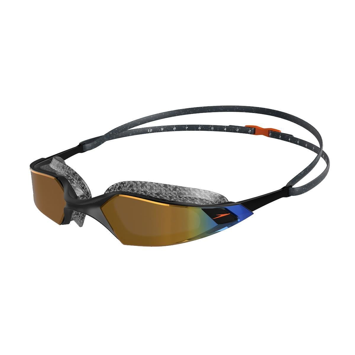 Окуляри для плавання Speedo AQUAPULSE PRO MIRROR GOG AU OSFM Чорний/Золотий (38100240)