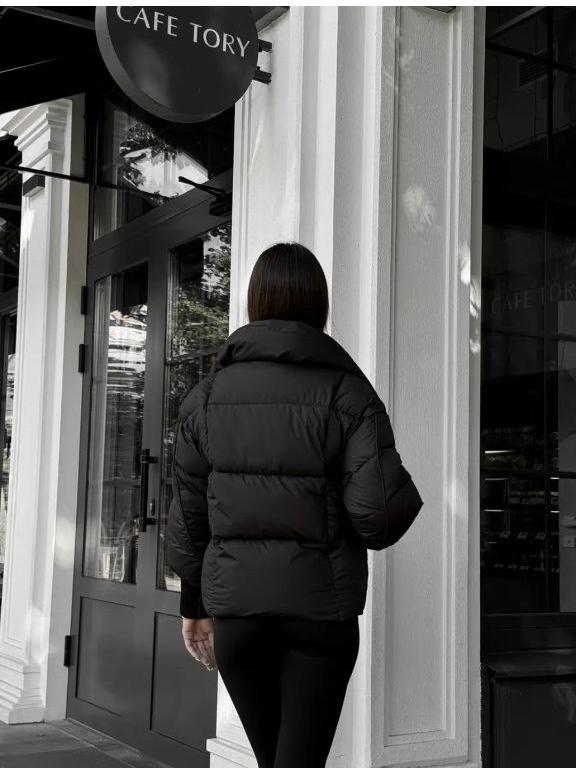 Пуховик жіночий зимовий D&V Coture DV-0011 р. 48 Чорний (29176036) - фото 4