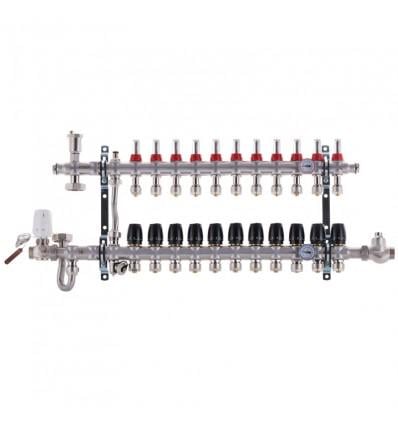 Коллектор со встроенным смесительным узлом Koer KR.S1011-11 и евроконусами 11 выходов (KR2934)