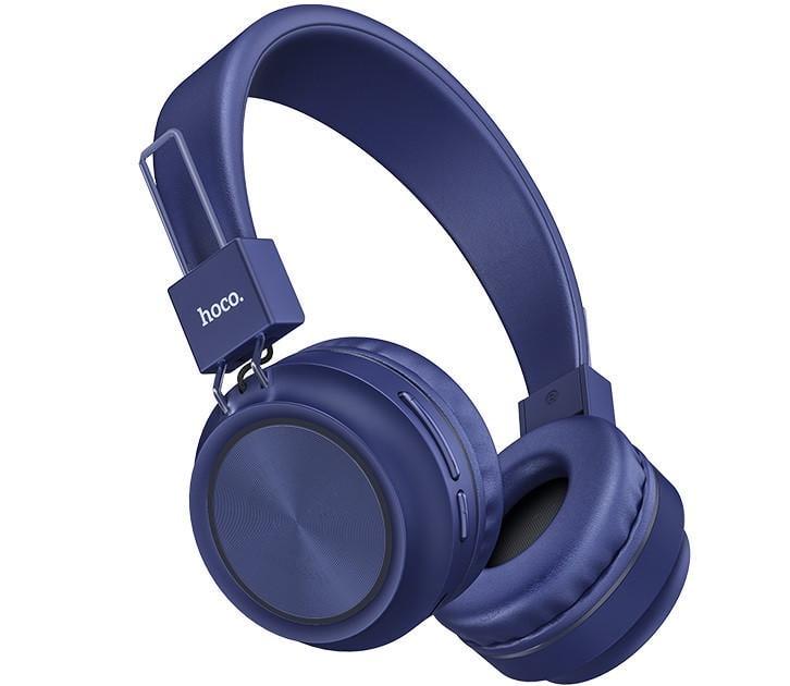 Наушники с Bluetooth и microSD HOCO Promise W25, синие Наушники с Bluetooth и microSD HOCO Promise W25, синие