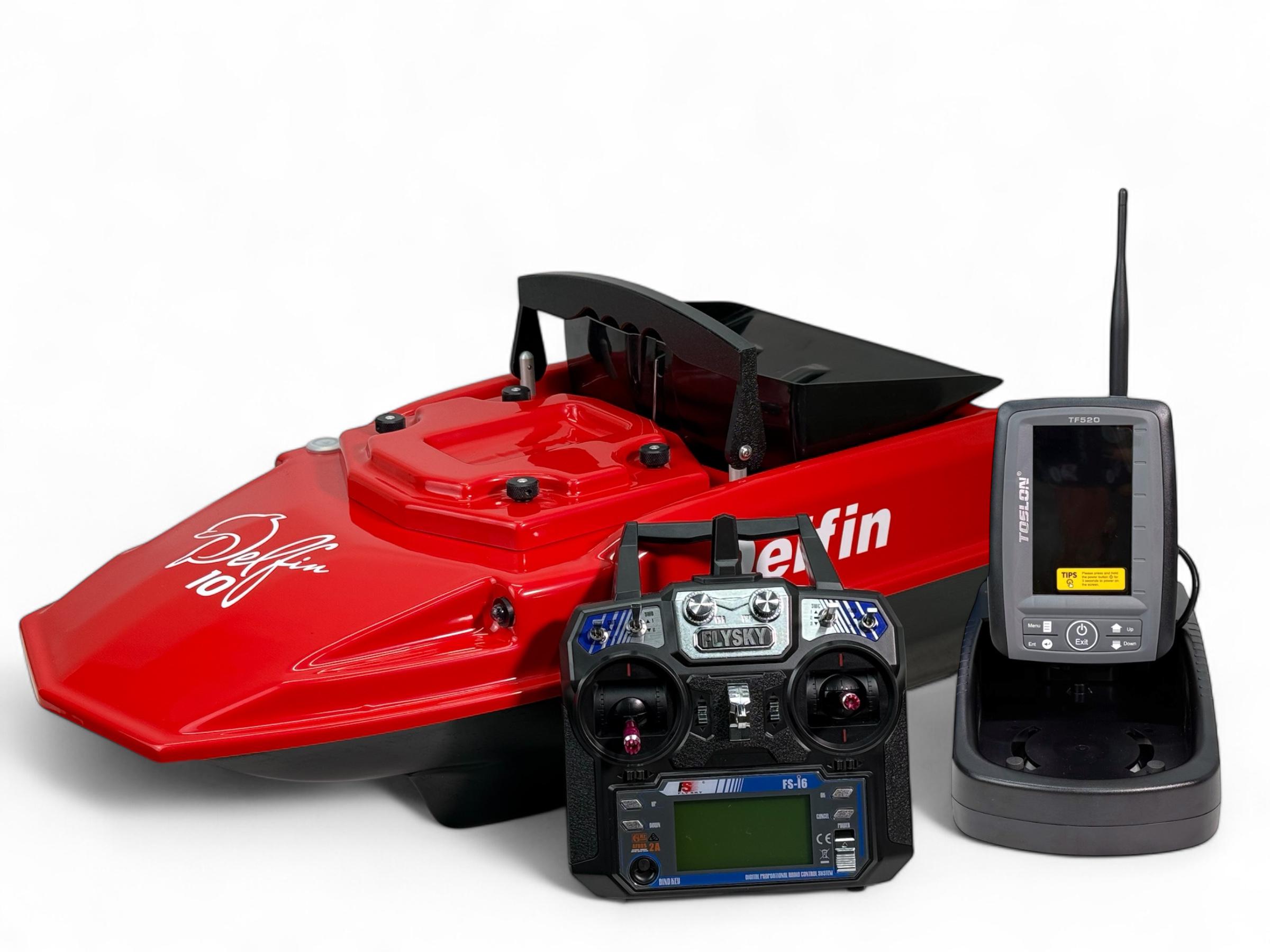 Карповый кораблик Delfin 10 с GPS автопилотом "Twin GPS" и эхолот Toslon 520