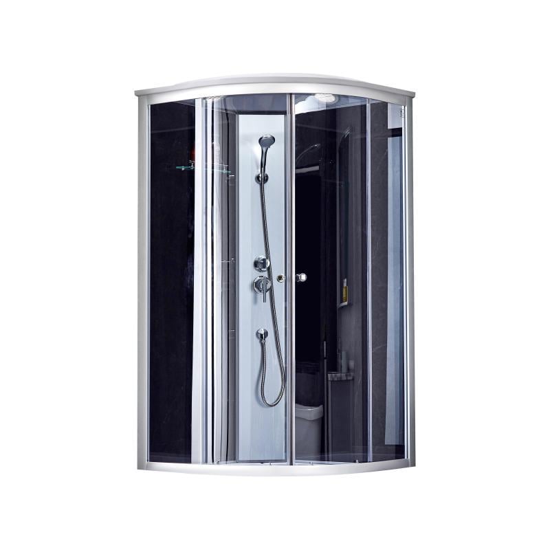 Душовий бокс Lidz TANI SB90x90.SAT.LOW.GR напівкруглий без піддону (LTSB9090SATLOWGR2)