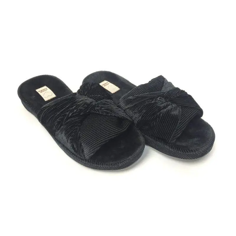 Тапочки домашние Jomix женские бант вельвет 24 см р. 38 Черный  (31423-38)