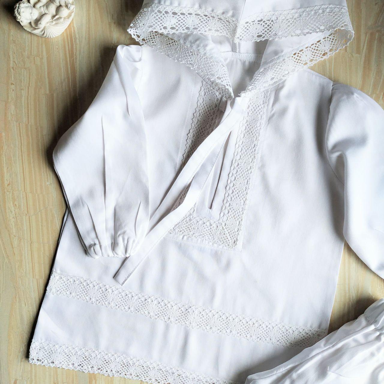 Костюм крестильный Традиция льняной 74 см (2181631255c) - фото 3 Костюм крестильный Традиция льняной 74 см (2181631255c) - фото 3