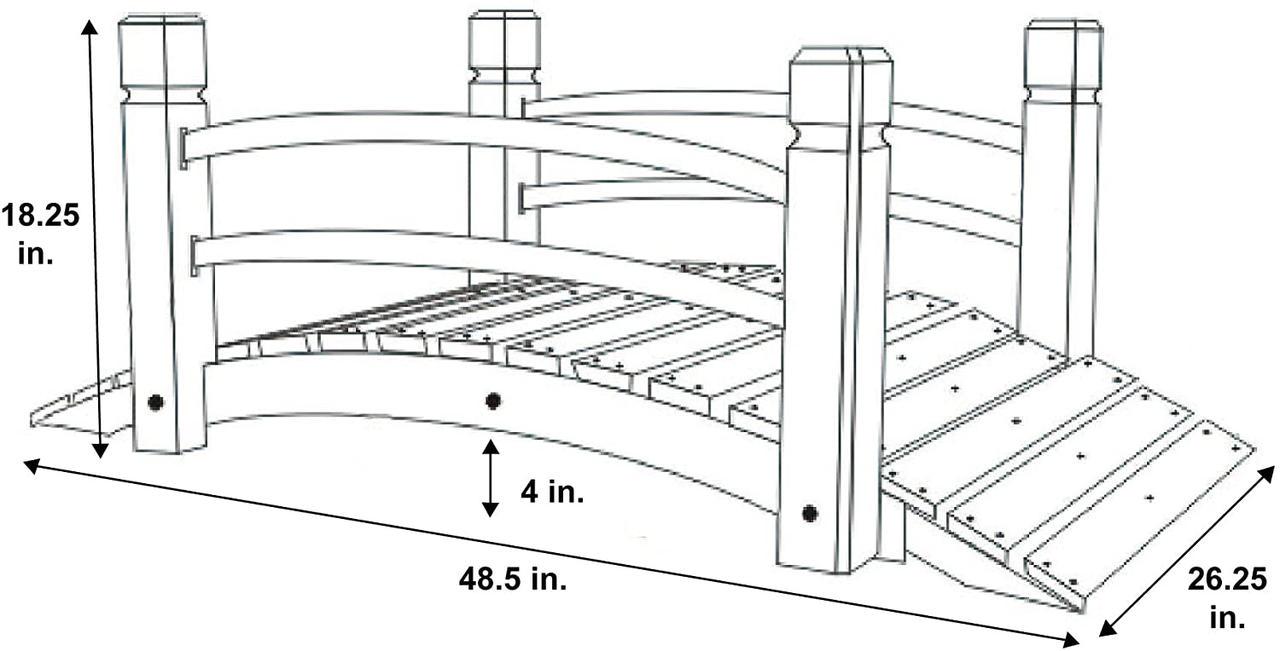 Місток садовий із дерева Леорема Каррі (МОС-003603) - фото 2 Місток садовий із дерева Леорема Каррі (МОС-003603) - фото 2
