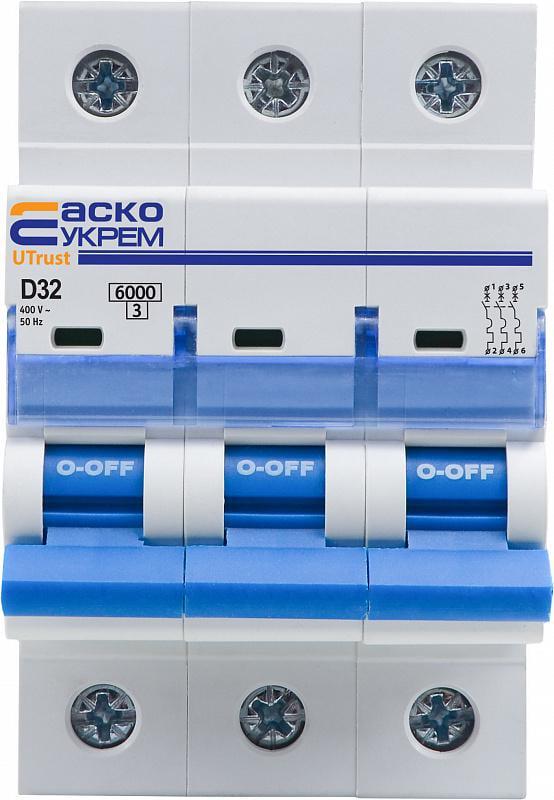 Автоматический выключатель АСКО-Укрем UTrust 3P 32А 6кА D (A0010210109)