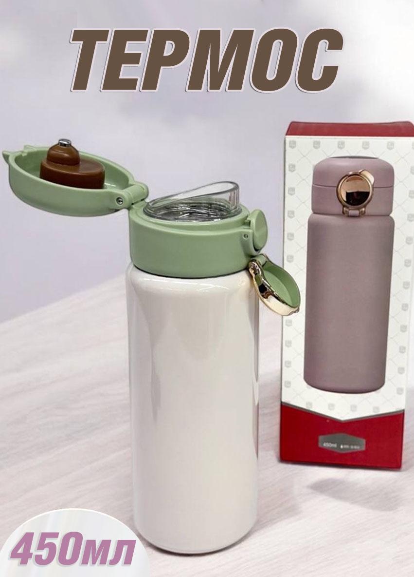 Термос дитячий 2в1 пляшечка для пиття зручне використання нержавіюча сталь 450 мл Бежевий (6655694SP) - фото 2 Термос дитячий 2в1 пляшечка для пиття зручне використання нержавіюча сталь 450 мл Бежевий (6655694SP) - фото 2