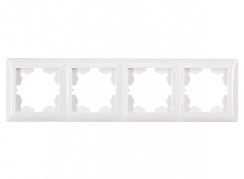 Рамка 4-я горизонтальная Luxel Primera Белый (3024)