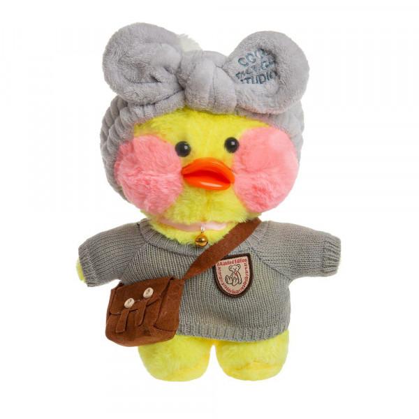 Мягкая игрушка уточка Лалафанфан с одеждой плюш/холлофайбер DAC-08
