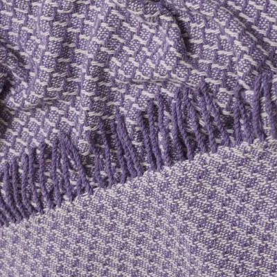Плед симфония 140х190 см Фиолетово-Белый - фото 2