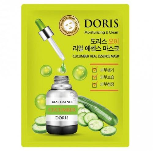 Маска тканевая с экстрактом огурца Doris Cucumber Real Essence Mask 25 мл