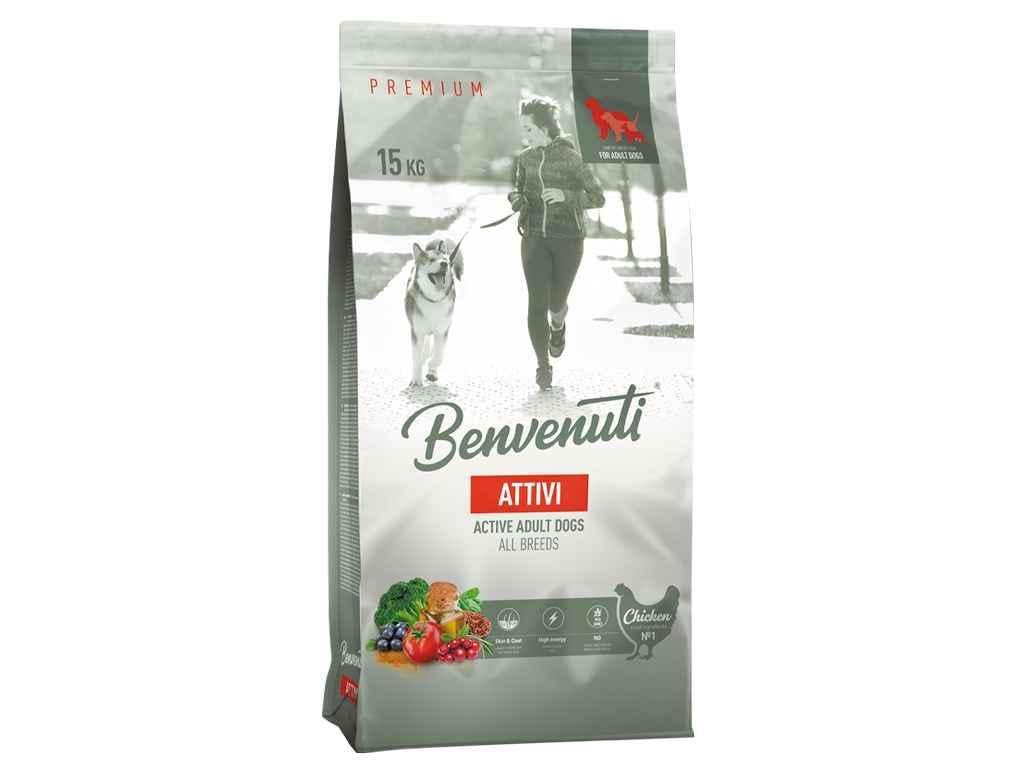 Корм для собак BENVENUTI AKTTIVI для активных собак всех пород PREM 15 кг (913139)
