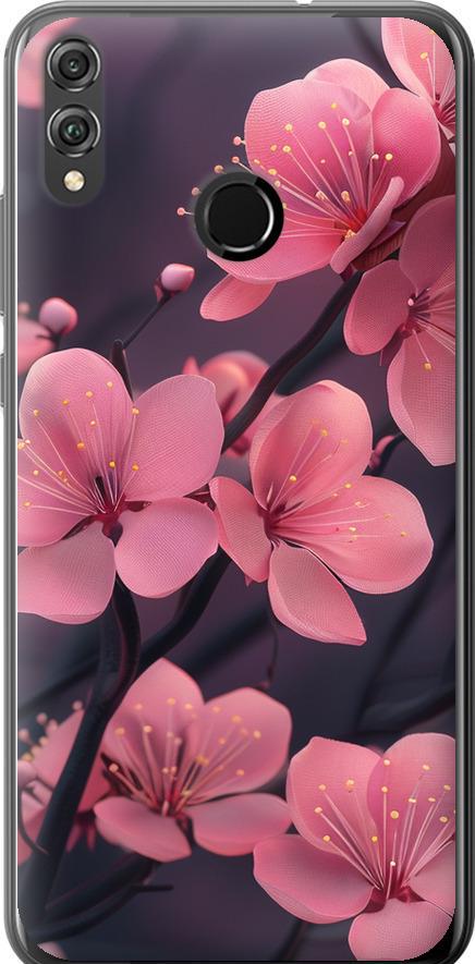 Чехол на Huawei Honor 8X Пурпурная сакура (6075t-1596-42517)