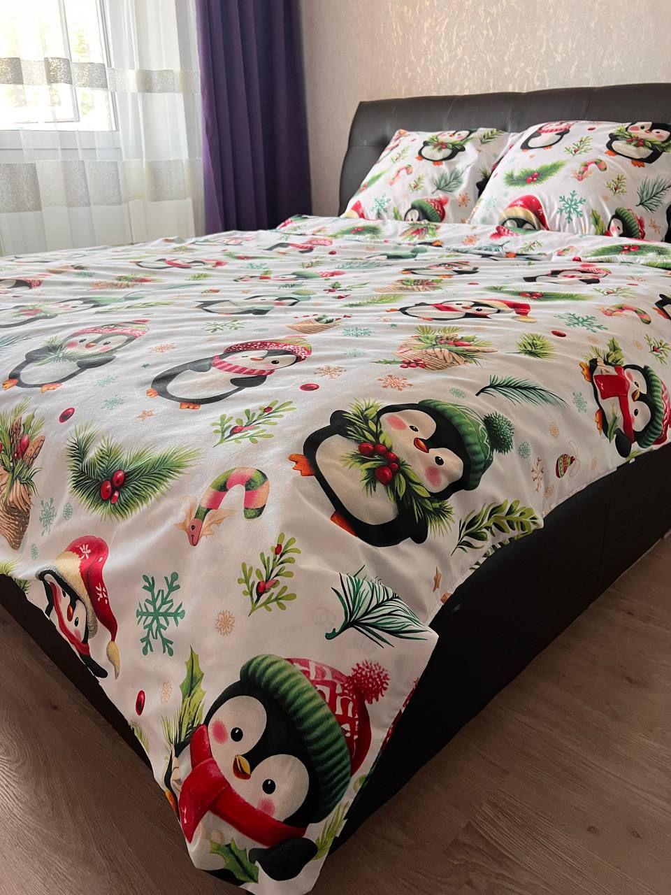 Комплект постільної білизни новорічний Gold Lux двоспальний бязь 180х220 см (22766020)