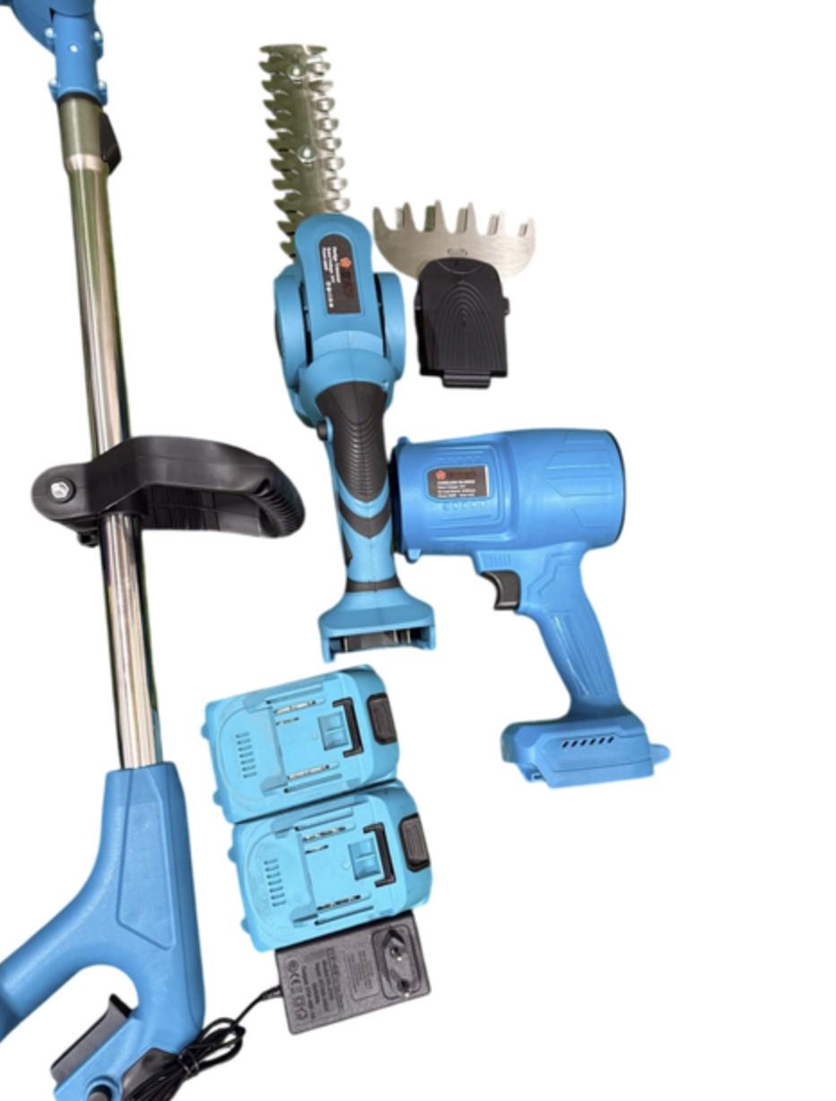 Садовий набір акумуляторний KRAFFTEC секатор/міні-пила/тример/повітродувка 48V 4в1 (30766602) - фото 5